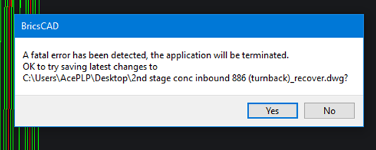 Bricscad_error