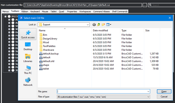 Bricscad_fileformats